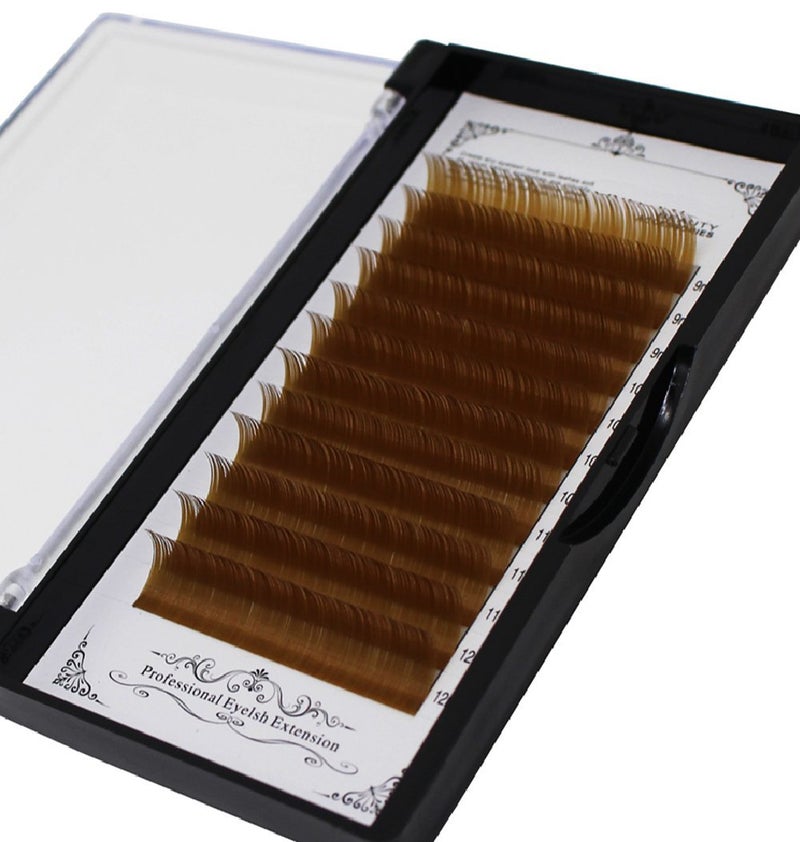 Bodermincer Scala Thickness 0.10mm C Curl Light Brown/Dark Brown/Black-Brown False lashes Individual Eyelash Extension Natural False Eyelashes (9mm, Dark Brown) - Image 2